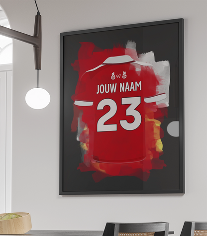 Liverpool FC Voetbal Poster Met Eigen Naam Verjaardag Cadeau