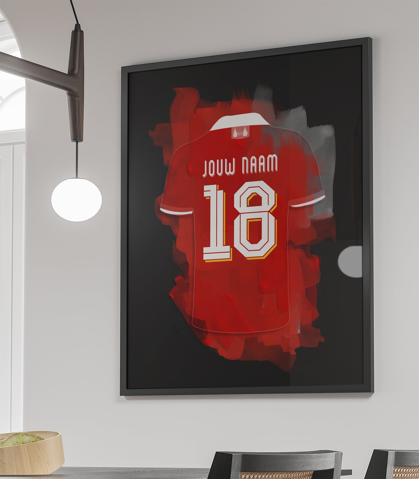 Liverpool football poster - with your own name and shirt number
