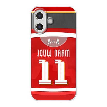 Liverpool FC telefoonhoesje - Met personalisatie - Apple iPhone - Voetbal fan kado