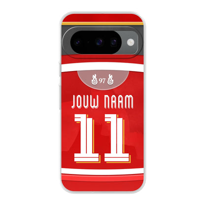 Liverpool FC telefoonhoesje - Met personalisatie - Google Pixel - Voetbal fan kado