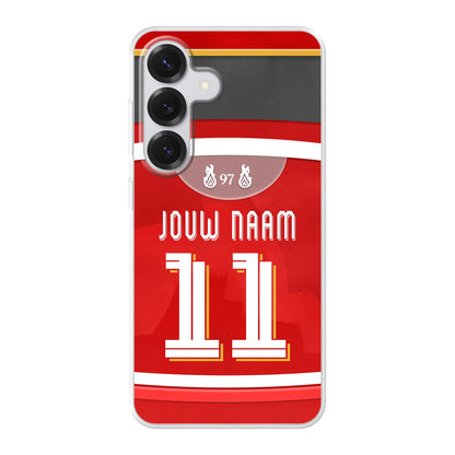 Liverpool FC telefoonhoesje - Met personalisatie - Samsung Galaxy - Voetbal fan kado