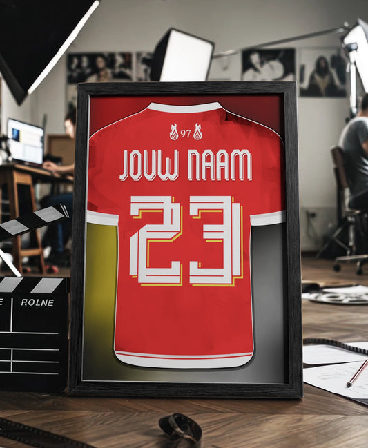 Liverpool FC ingelijste poster met naam