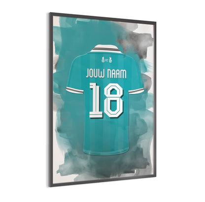 Liverpool FC wanddecoratie - Liverpool FC shirt 2025-2026 poster - Ingelijste poster - Liverpool FC voetbal fan kado