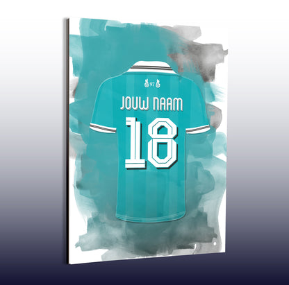 Liverpool FC wanddecoratie - Liverpool FC shirt 2025-2026 poster - Aluminium poster - Liverpool FC voetbal fan kado