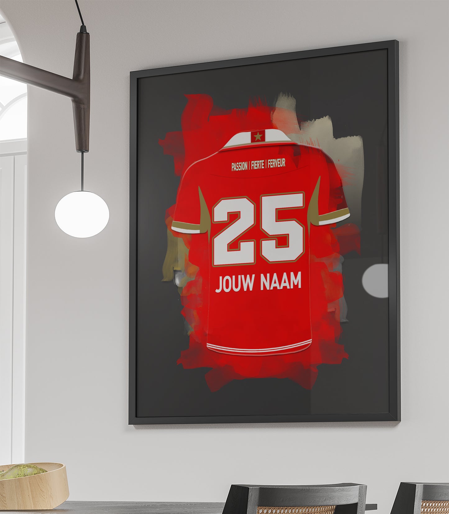 Standard Luik - Standard de Liège wanddecoratie - Ingelijste poster - Voetbal fan cadeau