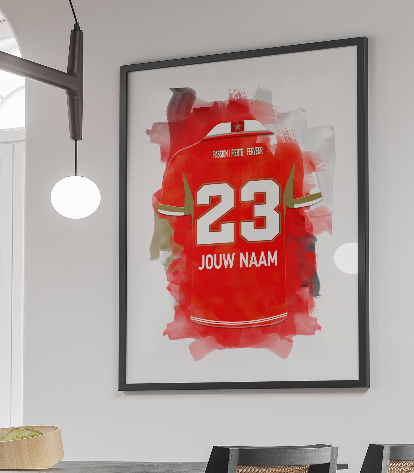 Standard Luik - Standard de Liège wanddecoratie - Ingelijste poster - Voetbal fan cadeau