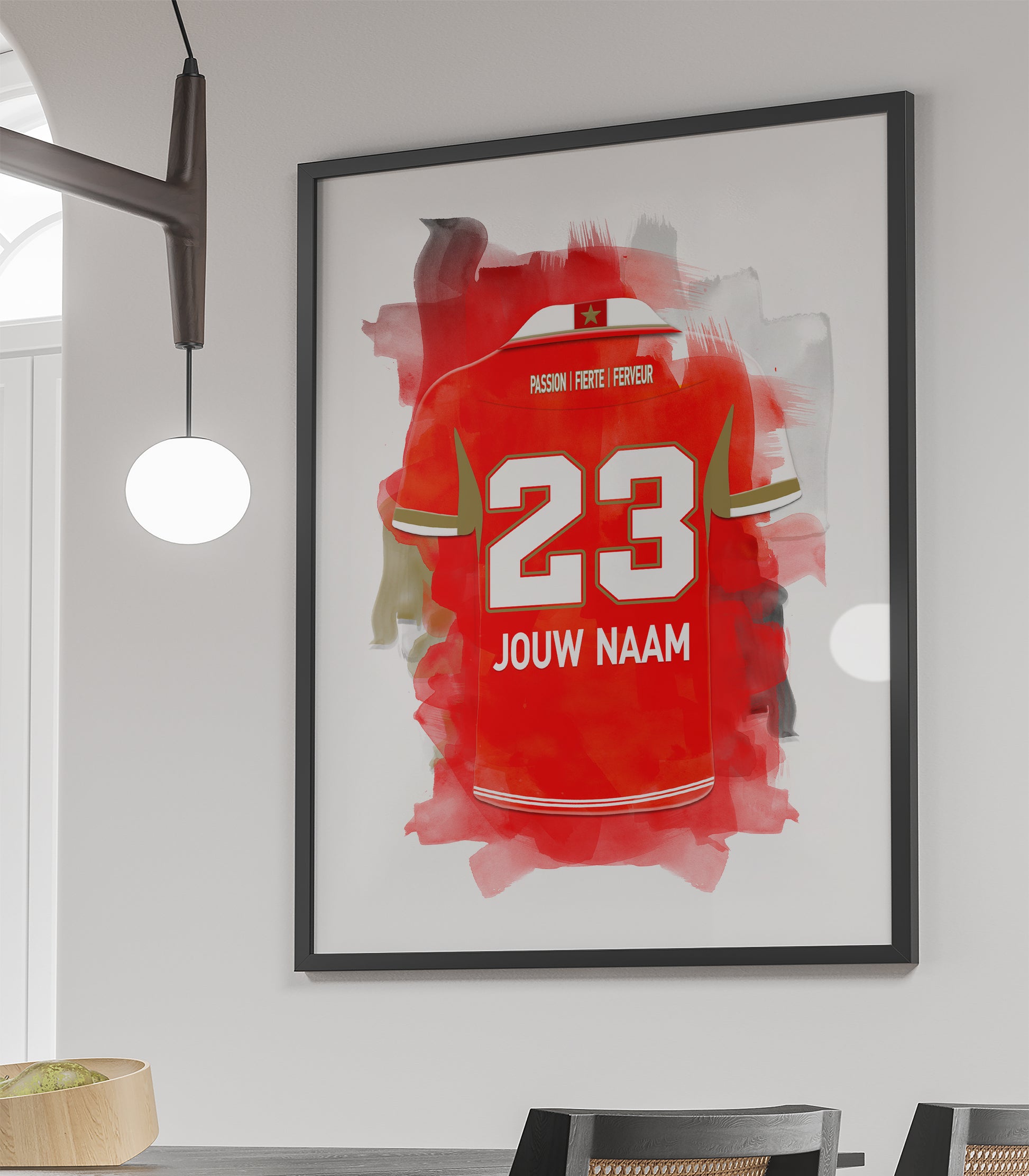 Standard Luik - Standard de Liège wanddecoratie - Ingelijste poster - Voetbal fan cadeau