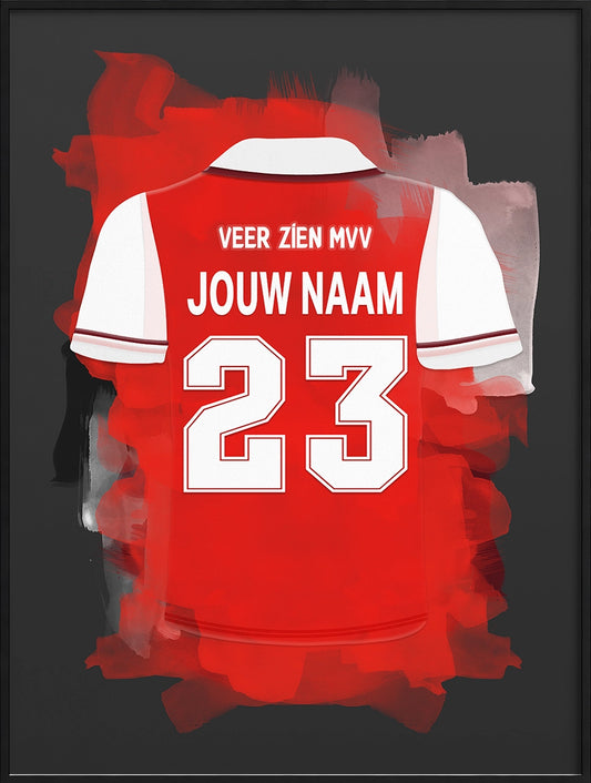 MVV Maastricht Voetbal Poster Gepersonaliseerd Voetbalfan Cadeau