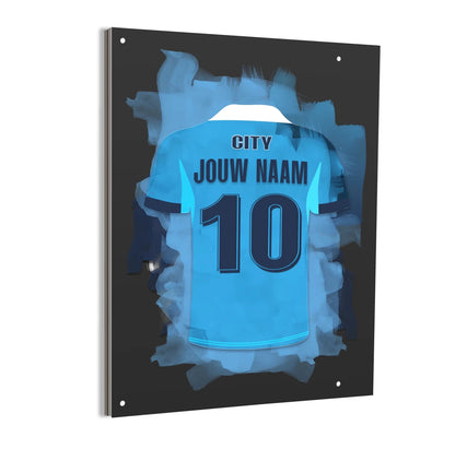 Man City Aluminium Dibond Muurdecoratie Mancave