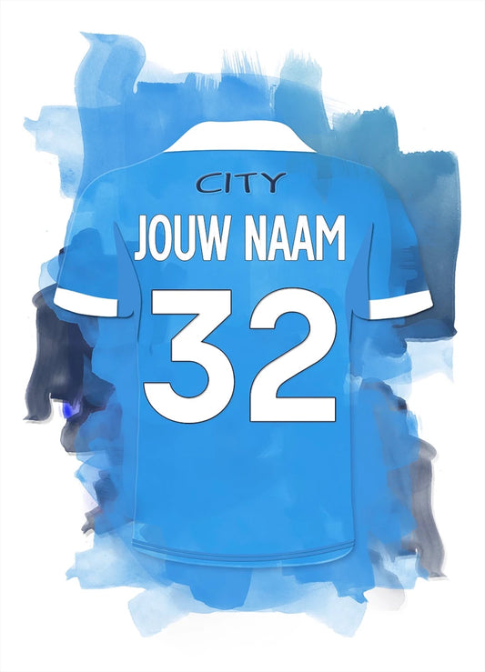 Manchester City Voetbal Poster Verjaardag Jongenskamer