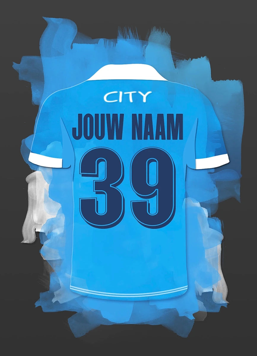 Gepersonaliseerde Man City Poster Met Eigen Naam Bestellen