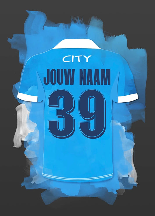 Gepersonaliseerde Man City Poster Met Eigen Naam Bestellen