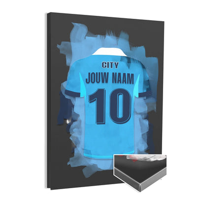 Man City Canvas Print Wanddecoratie Jongenskamer