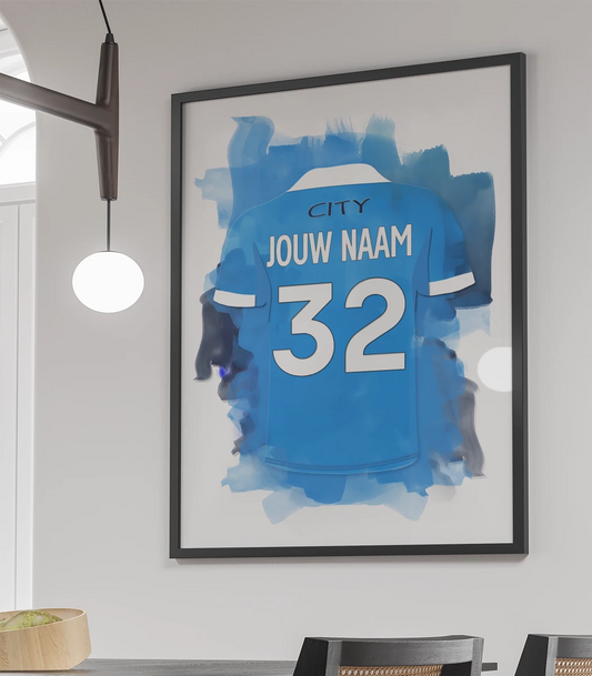 Manchester City Voetbal Poster Verjaardag Voetbalcadeau