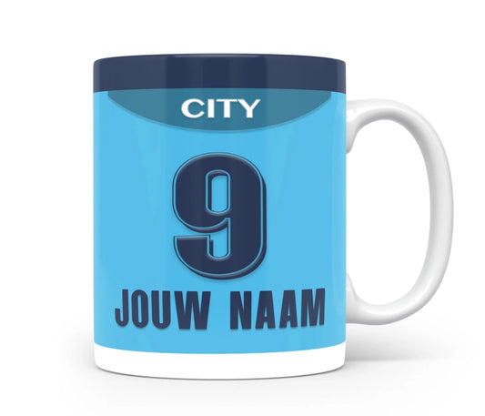 Man City Voetbal Mok Met Naam Verjaardag Cadeau