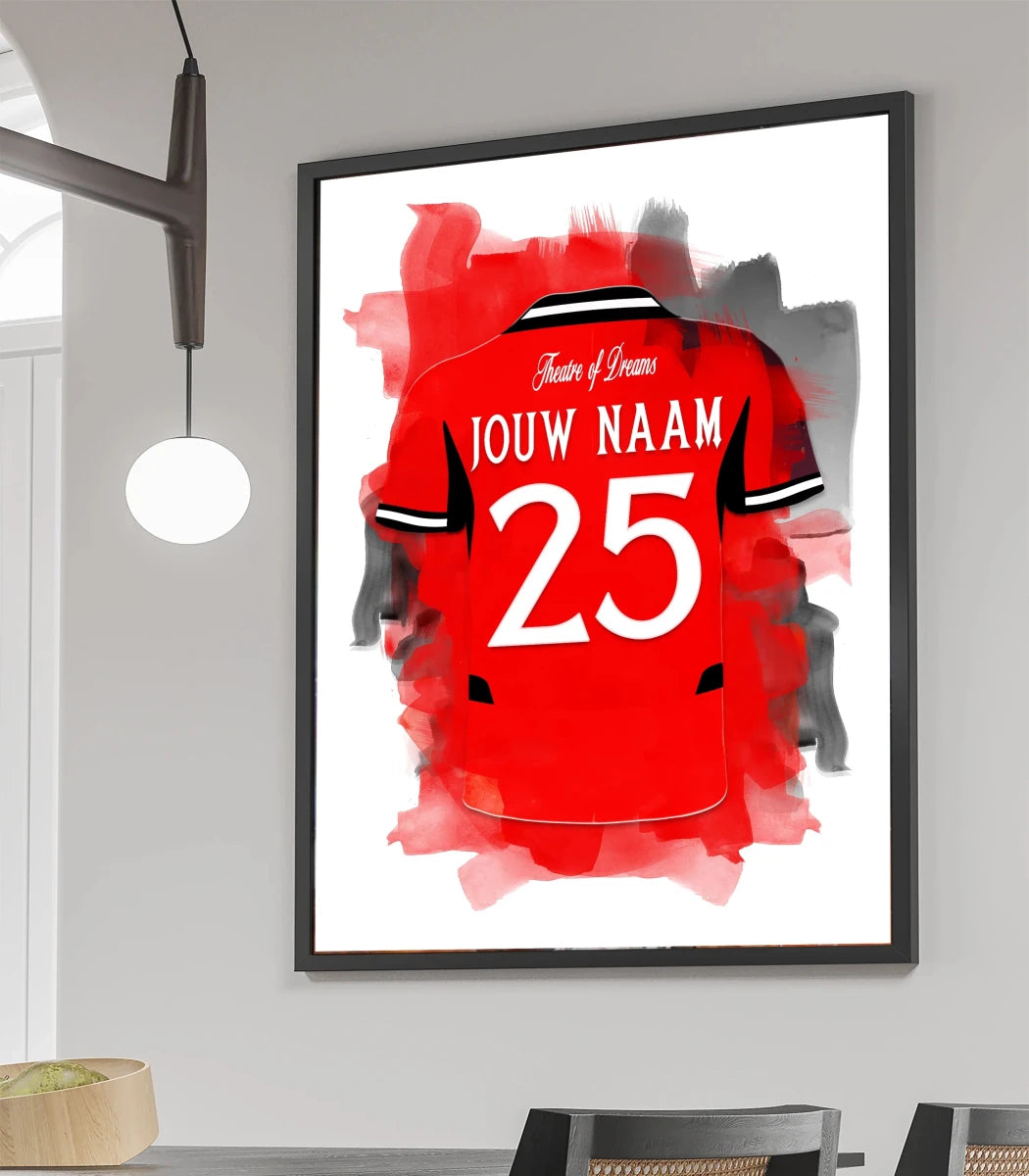 Manchester City Voetbal Poster Met Personalisatie