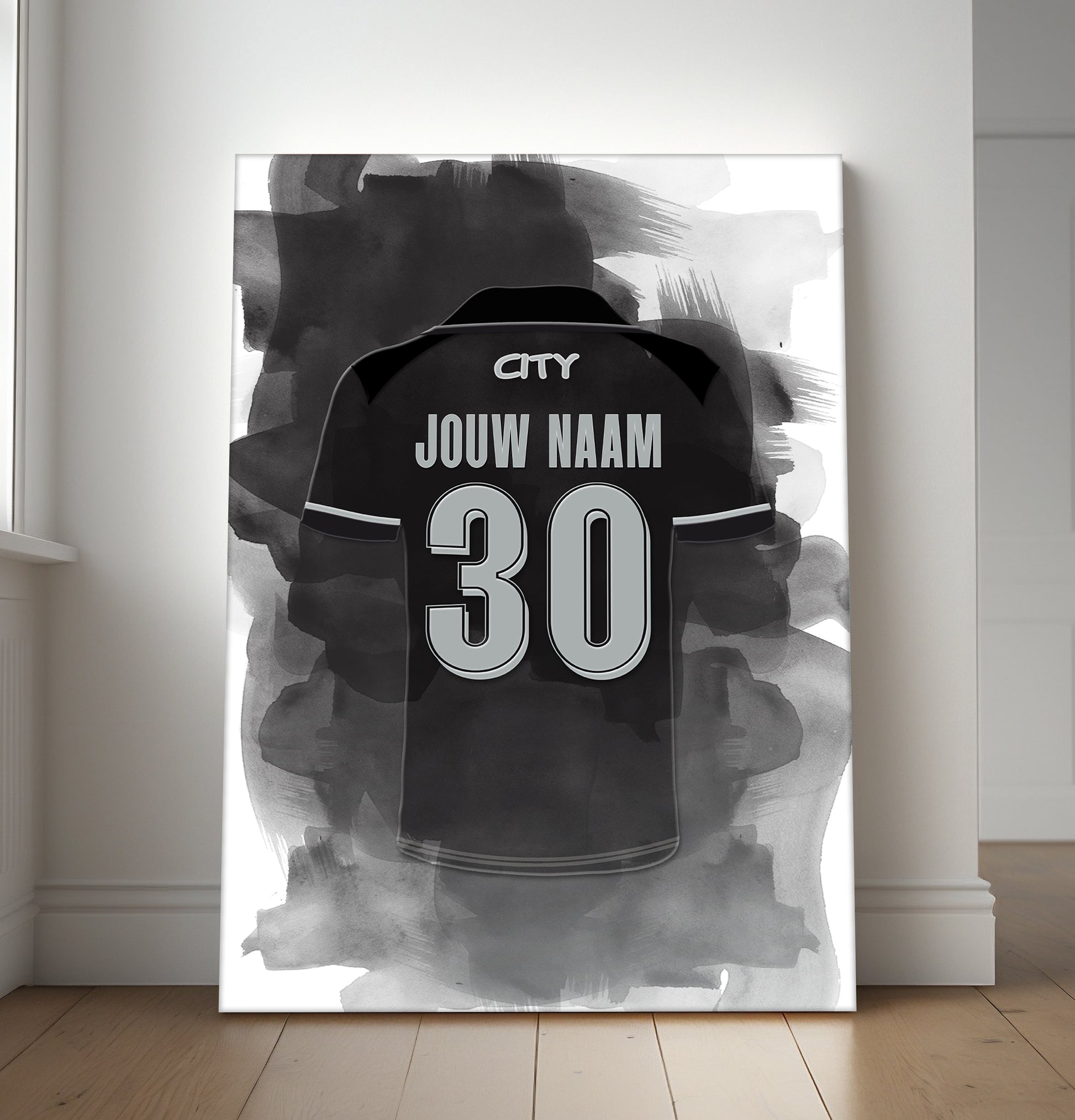 Manchester City wanddecoratie met naam