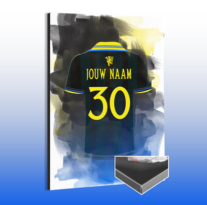 Manchester United voetbal wanddecoratie - Man U shirt 2025-2026 poster - Canvas poster - Man United voetbal fan kado