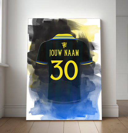 Manchester United wanddecoratie met naam