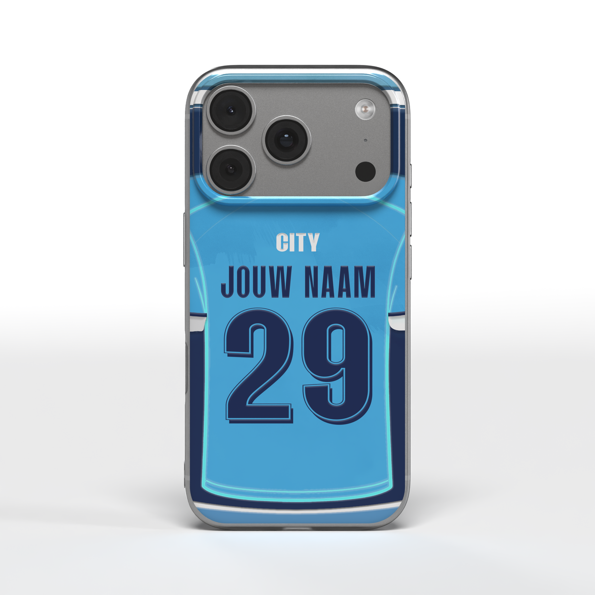 Manchester City Telefoonhoesje Gepersonaliseerd Voetbal Cadeau