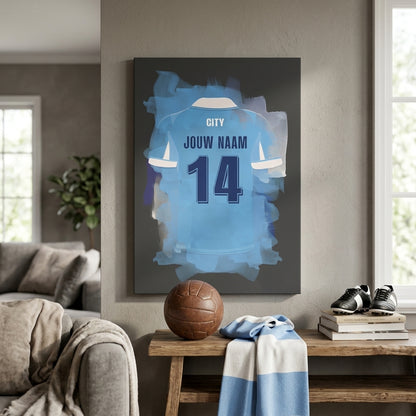 Manchester City Voetbal Canvas Muurdecoratie Bestellen