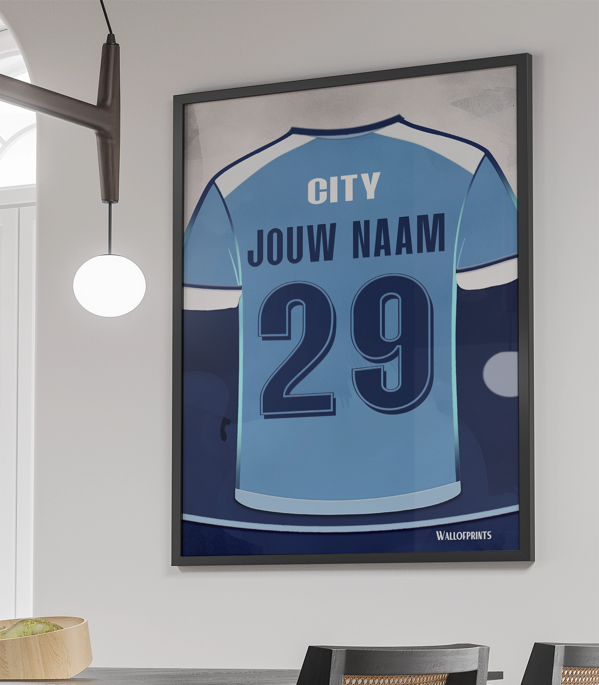 Manchester City Wanddecoratie Poster Met Lijst Verjaardag Cadeau