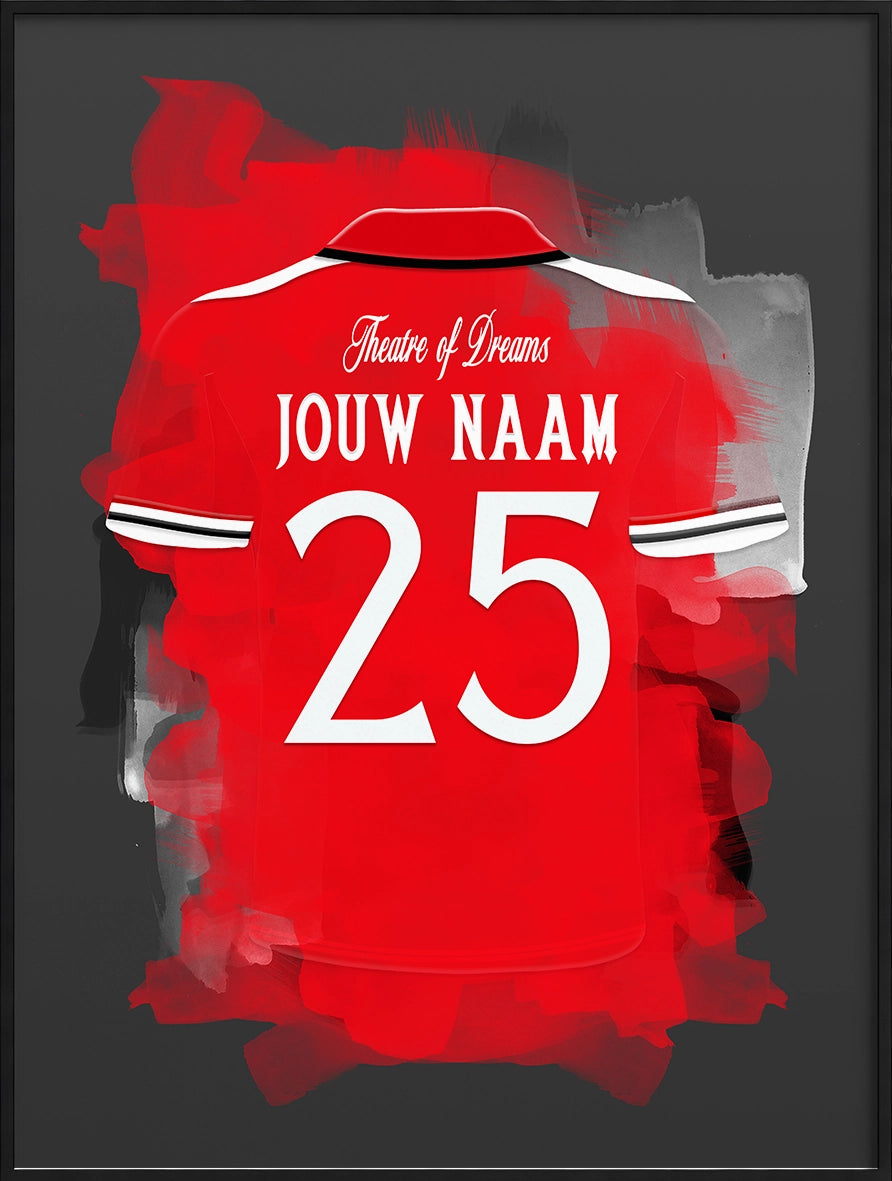 Manchester United Voetbal Poster Gepersonaliseerd Voetbal Cadeau