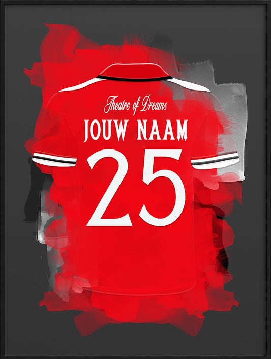 Manchester United Voetbal Poster Gepersonaliseerd Voetbal Cadeau