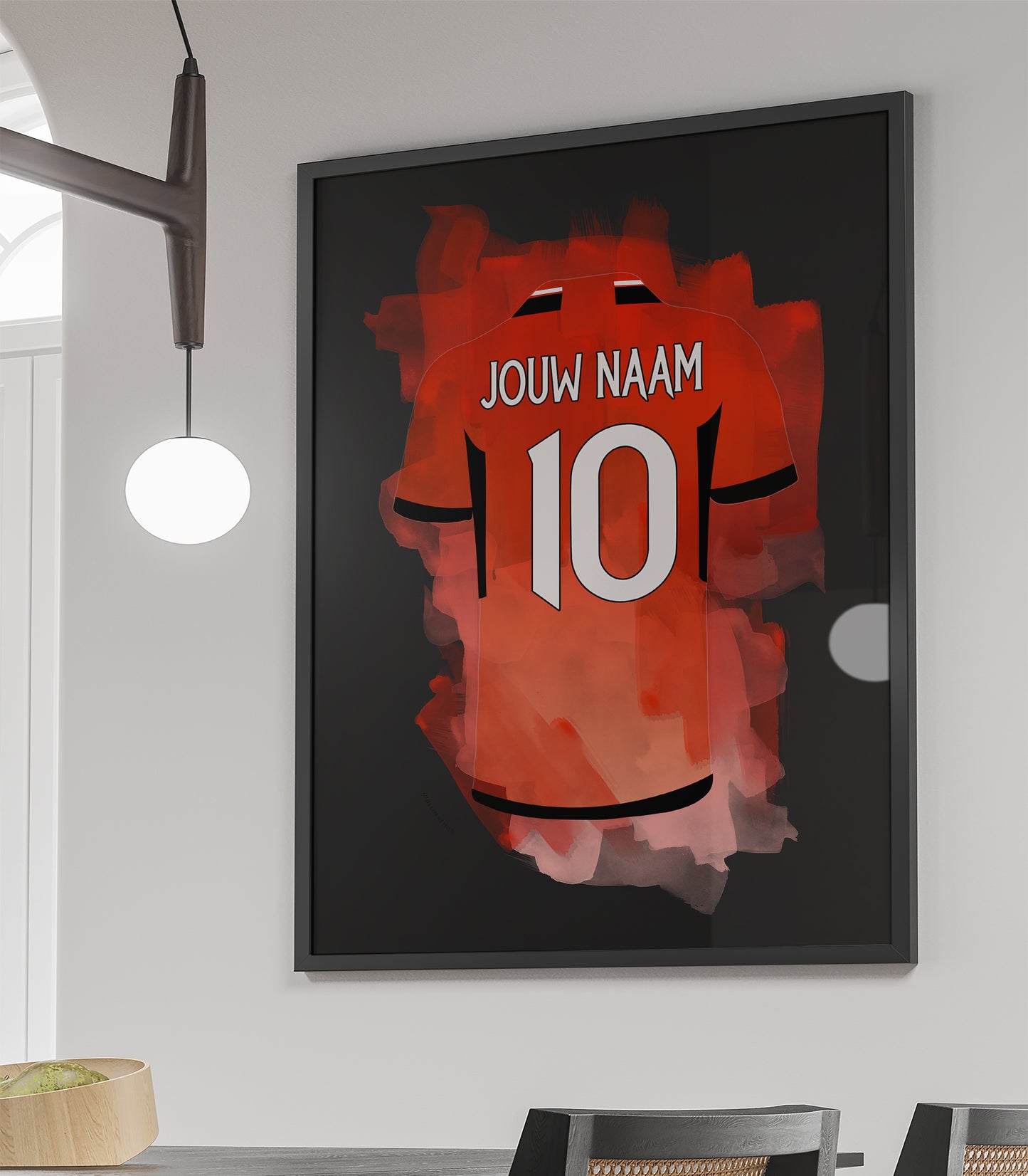 Man U voetbalposter - met eigen naam en rugnummer