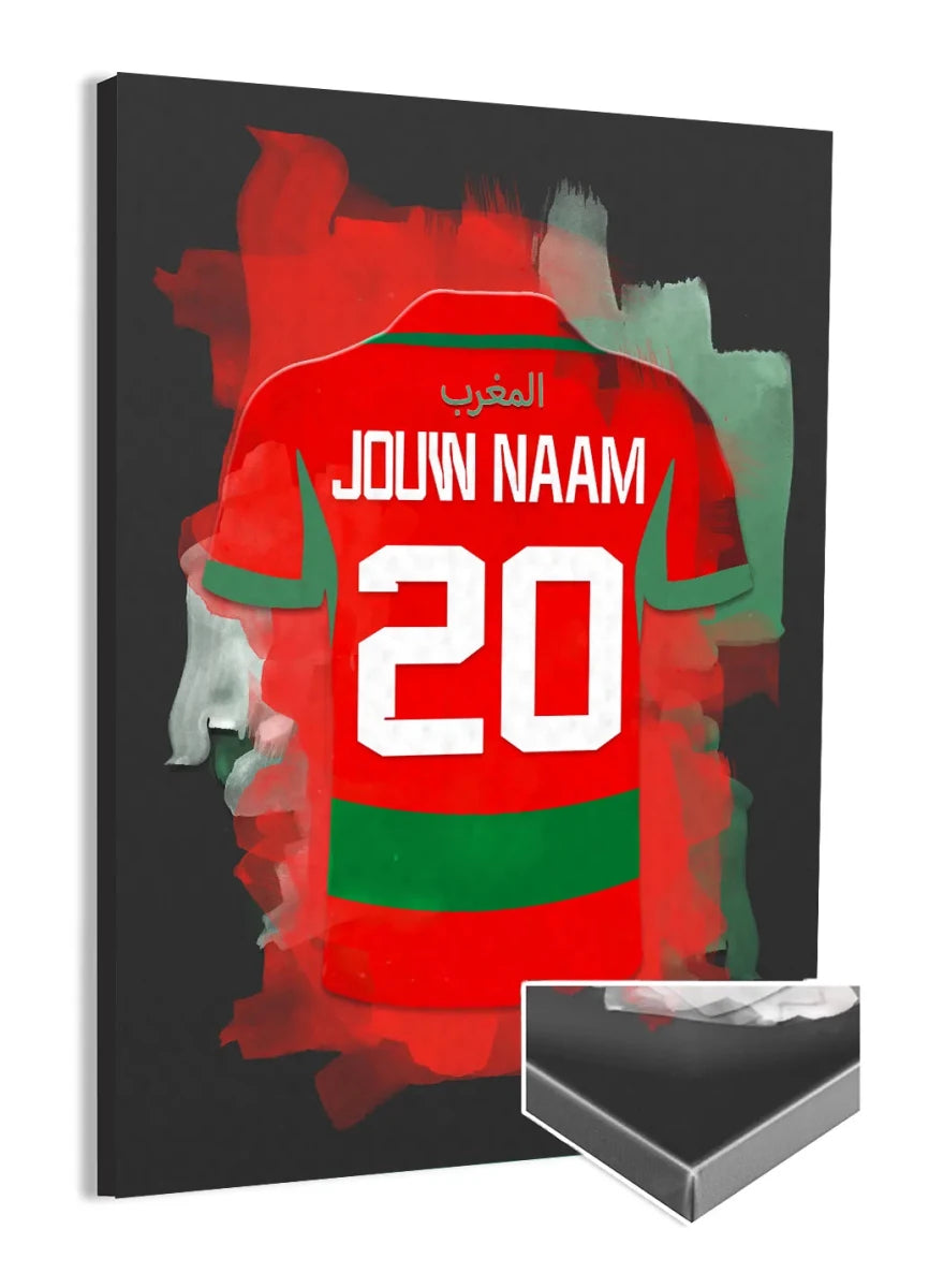 Marokkaans Voetbal Elftal Voetbal Canvas Voetbalcadeau