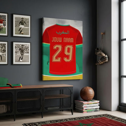 Marokko Voetbal Wanddecoratie Canvas