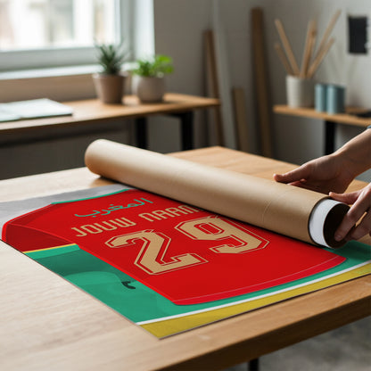 Marokko Voetbal Wanddecoratie Poster Kopen