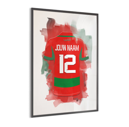 Marrokaans Elftal ingelijste poster kopen