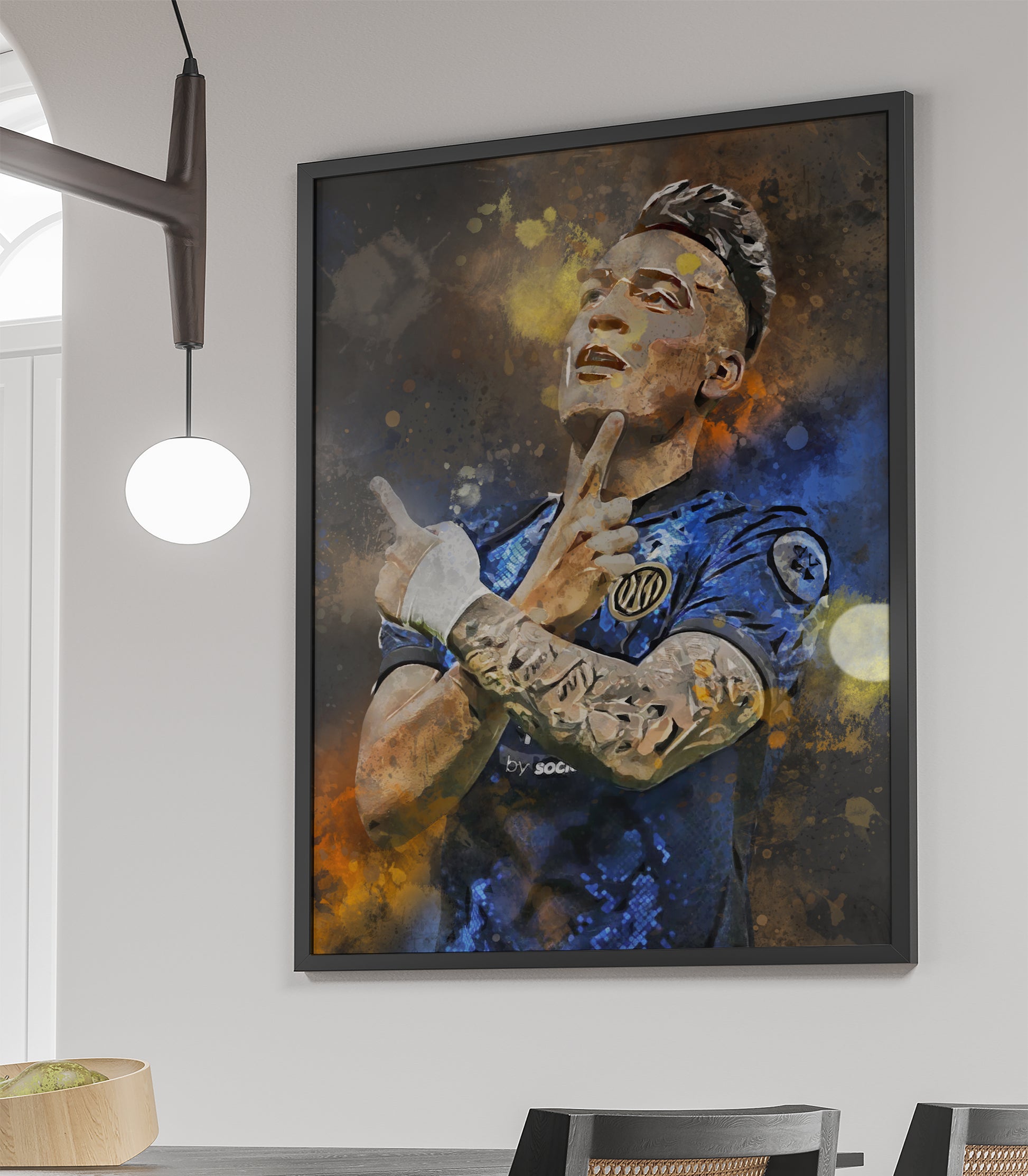 Lautaro Martinez wanddecoratie - Poster - Canvas - Dibond - Ingelijste poster