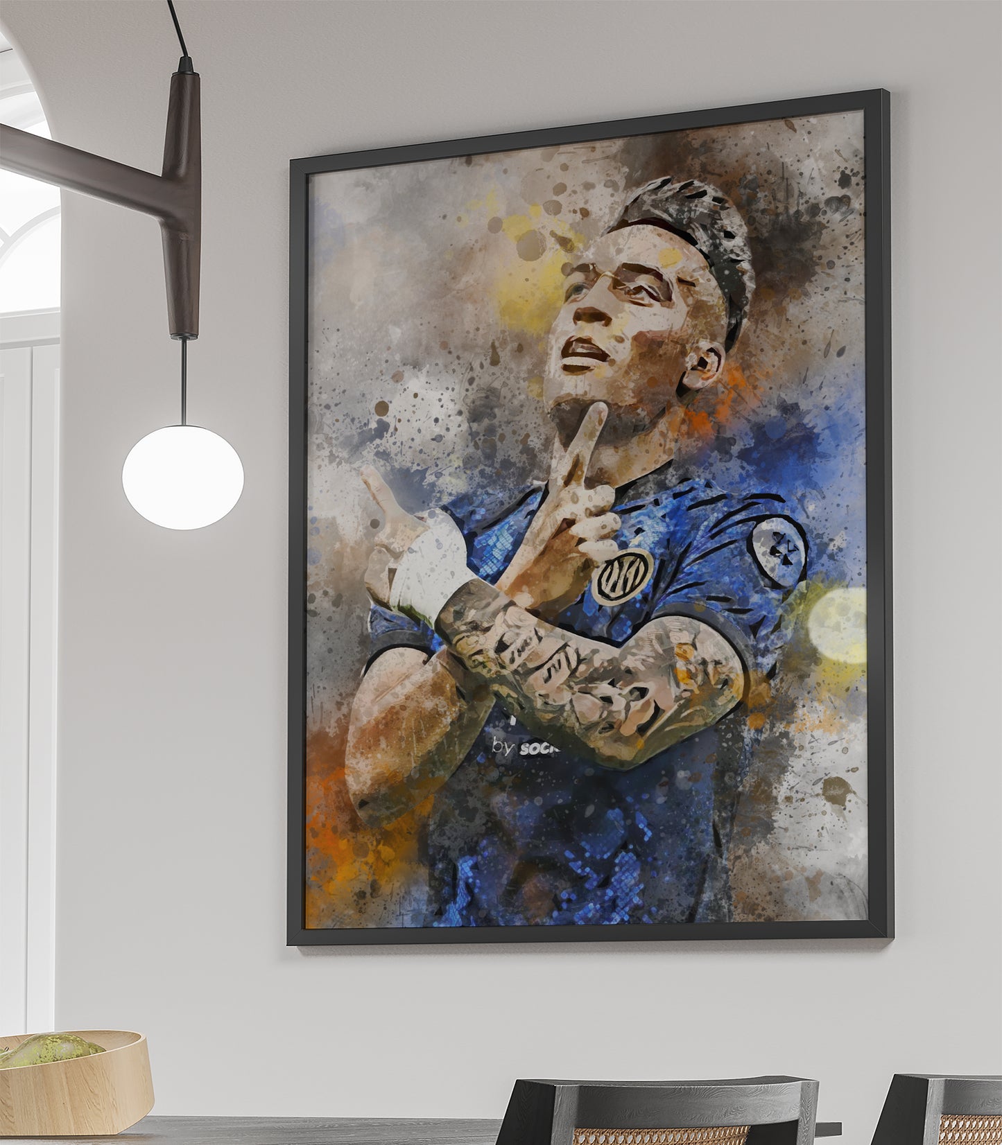 Lautaro Martinez wanddecoratie - Poster - Canvas - Dibond - Ingelijste poster