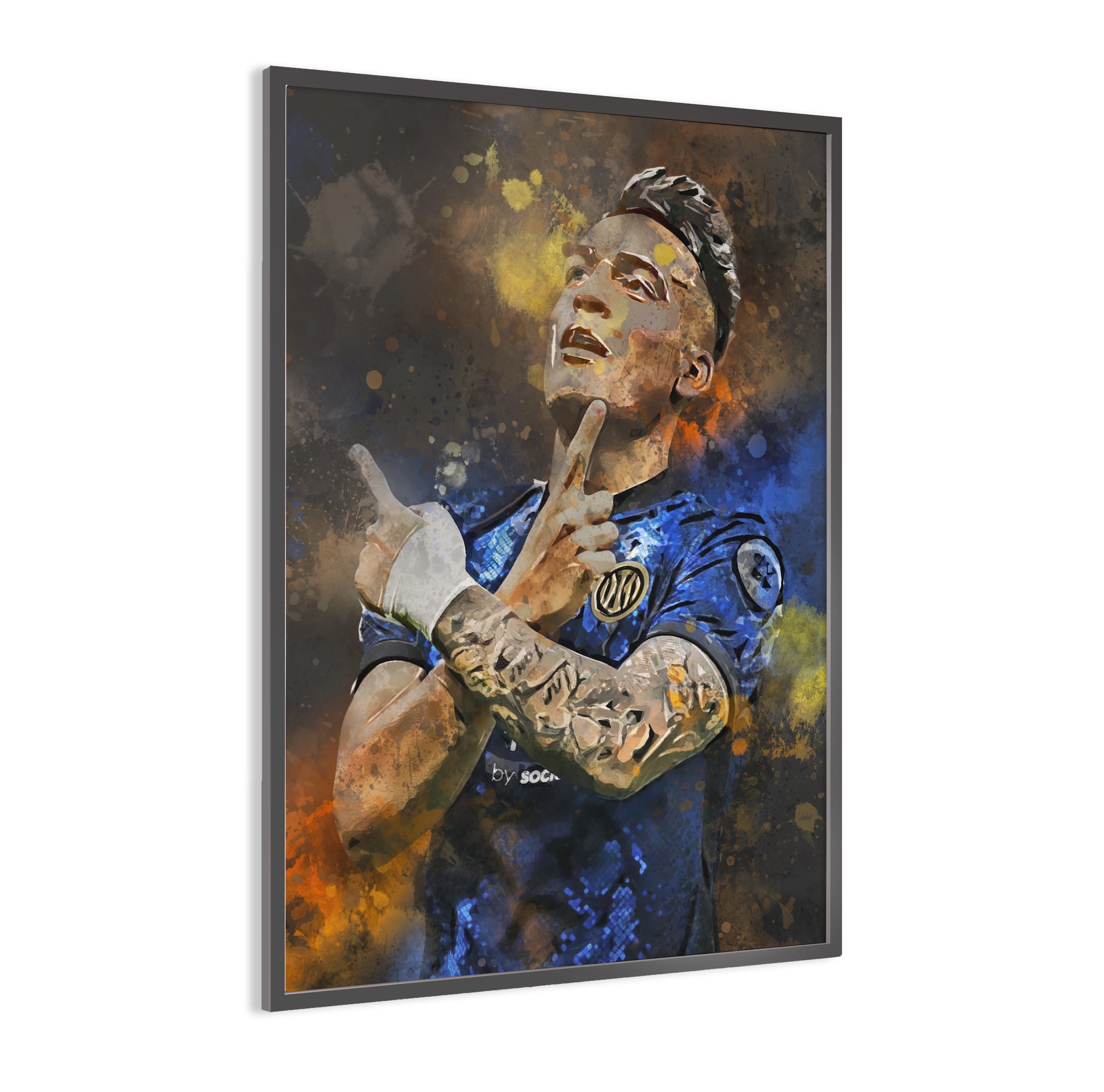 Lautaro Martinez wanddecoratie - Poster - Canvas - Dibond - Ingelijste poster