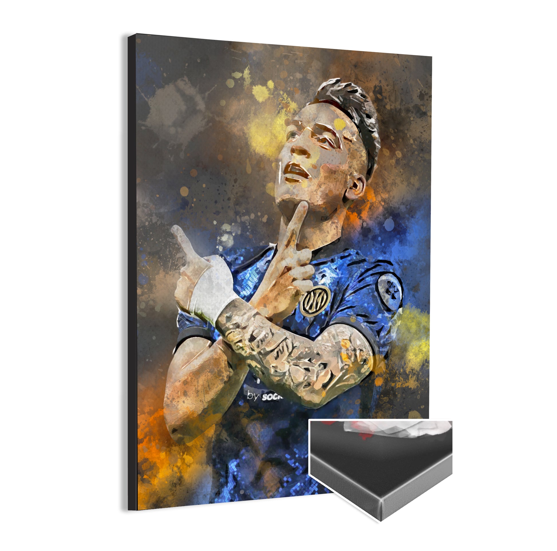 Lautaro Martinez wanddecoratie - Poster - Canvas - Dibond - Ingelijste poster