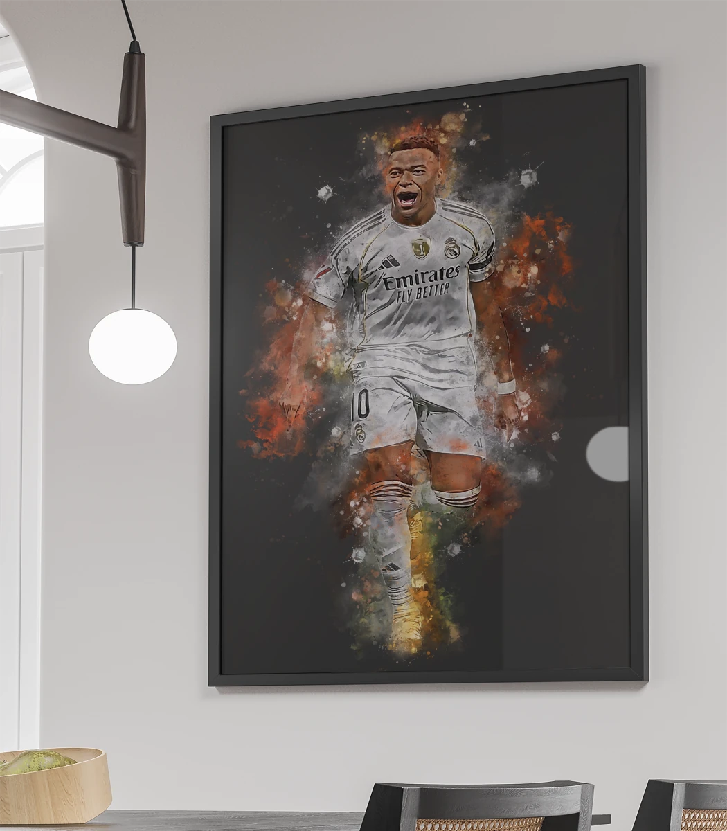 Mbappe Voetbal Poster Verjaardag Cadeau Muurdecoratie