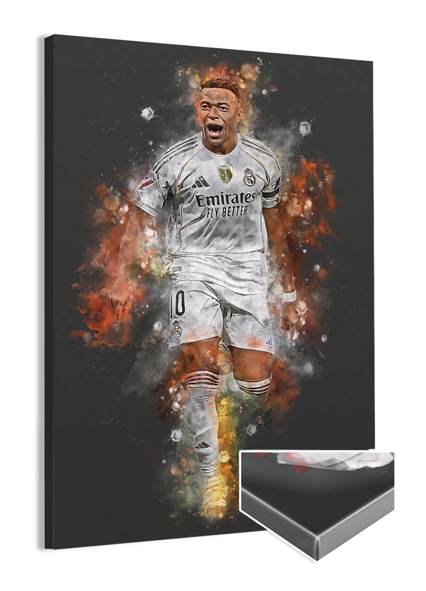 Mbappe Voetbal Canvas Print Kopen Verjaardag