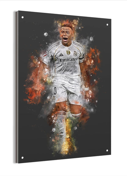 Mbappe Voetbal Poster Aluminium Dibond Mancave