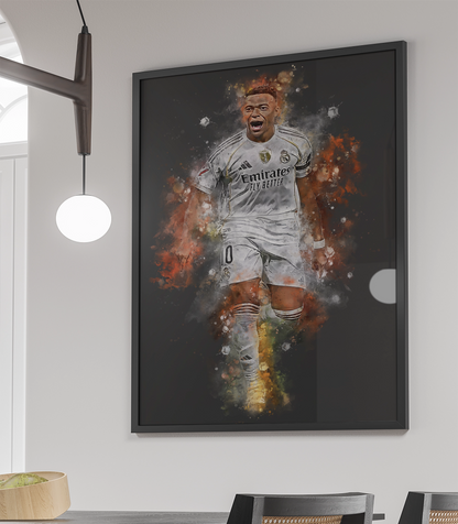 Kylian Mbappe Voetbal Poster Met Lijst Verjaardag Cadeau