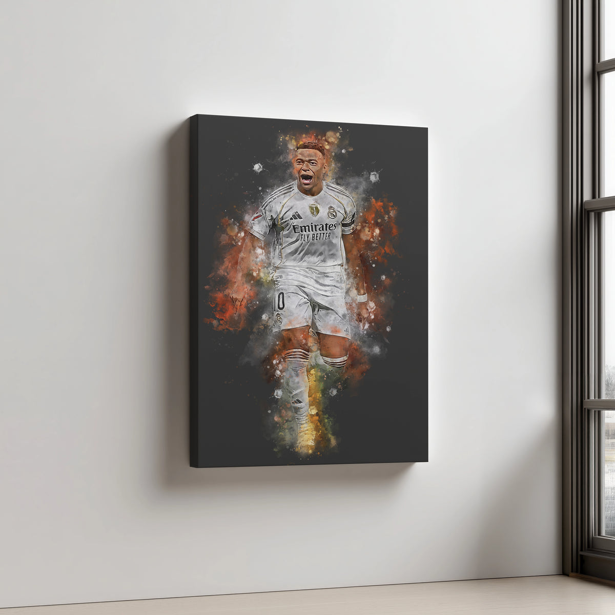 Kylian Mbappe Voetbal Wanddecoratie Canvas Aluminium Dibond