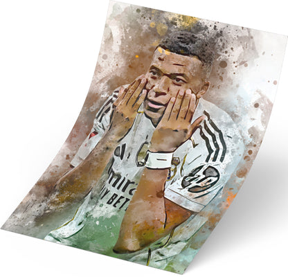 Mbappe voetbal poster 