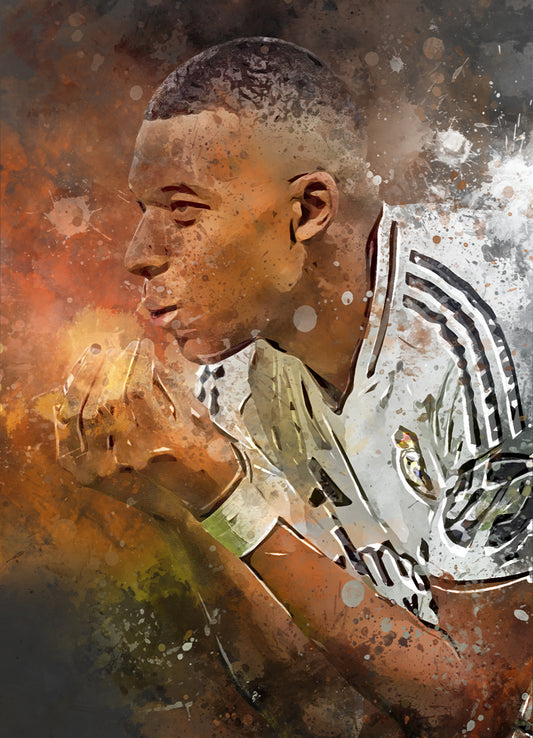 Kylian Mbappe wanddecoratie - Losse poster - Voetbal fan kado