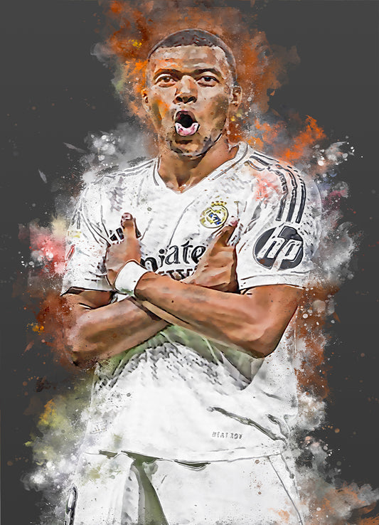Kylian Mbappe Real Madrid poster