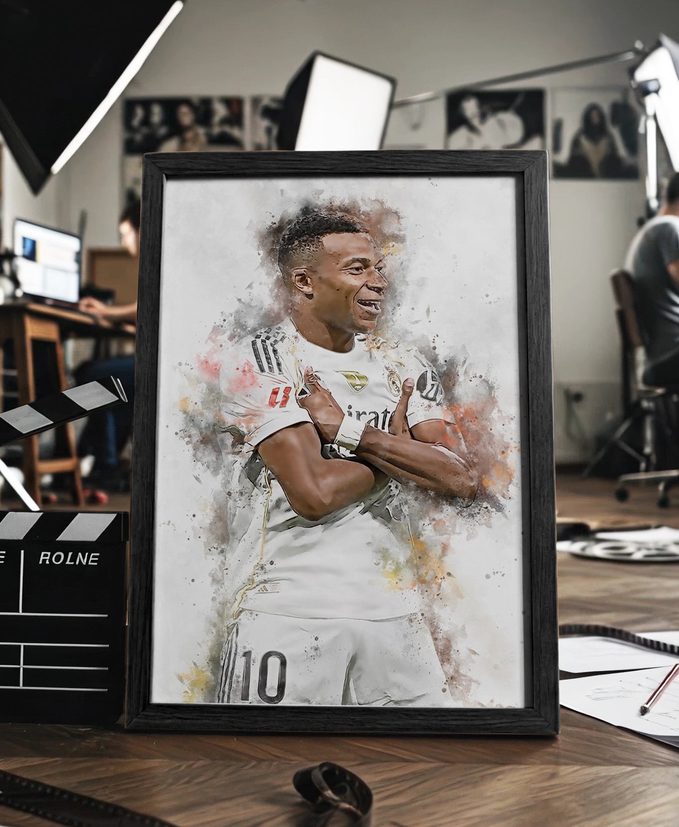 Mbappe ingelijste poster real madrid