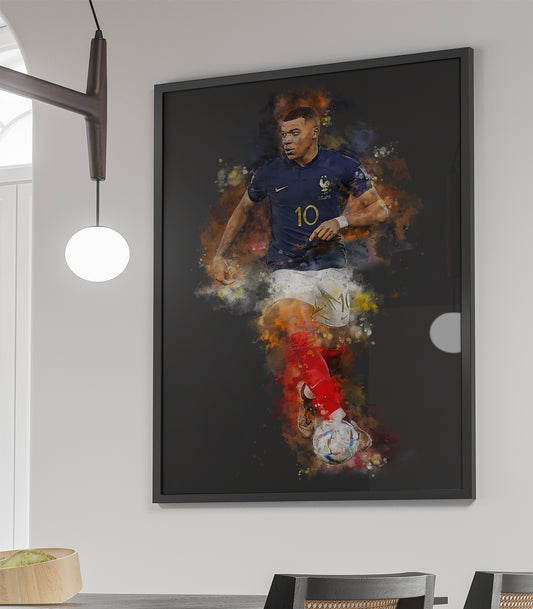 mbappe voetbalposter muurdecoratie