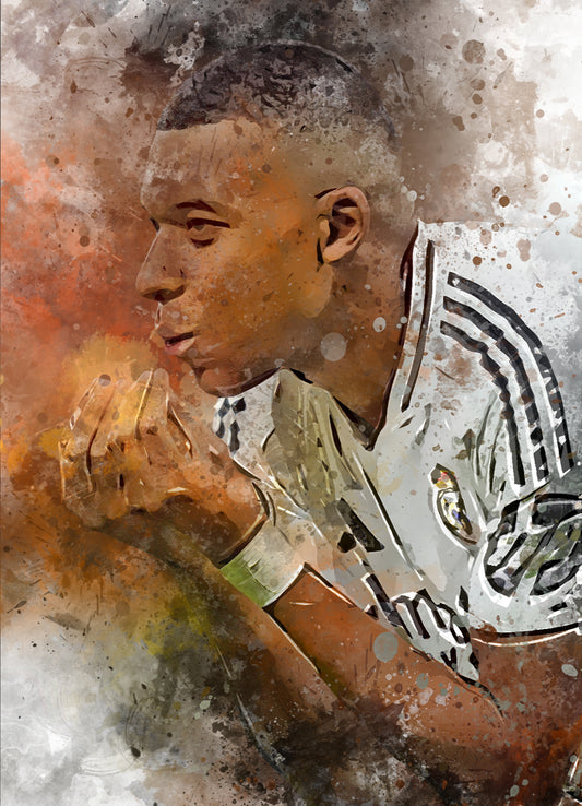 Kylian Mbappe wanddecoratie - Losse poster - Voetbal fan kado