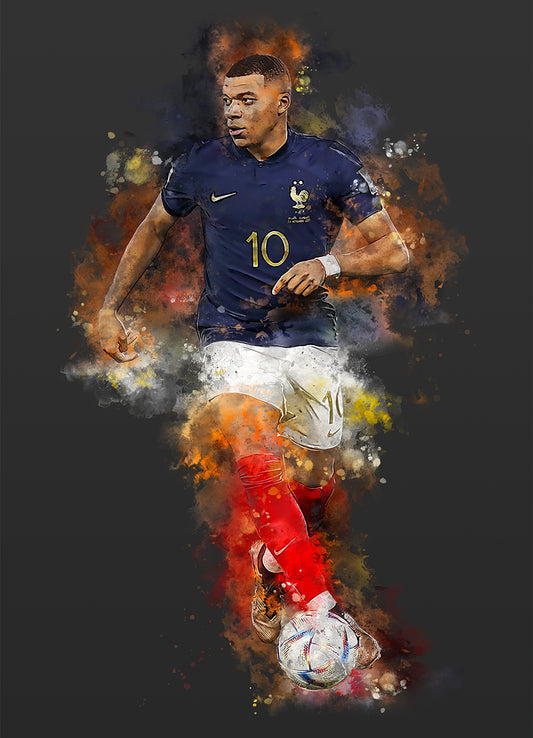 mbappe voetbalposter kinderkamer