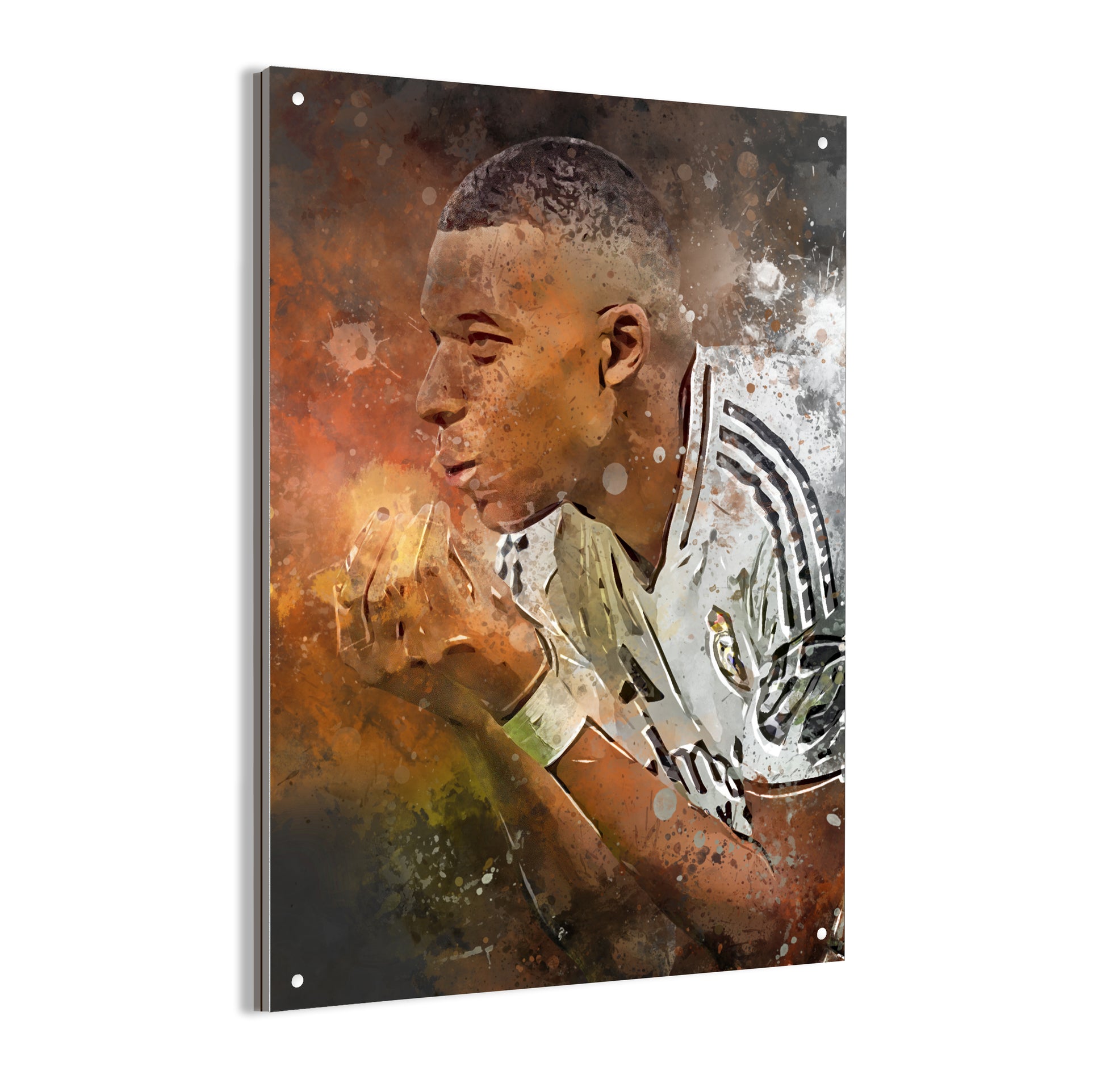 Kylian Mbappe wanddecoratie - Dibond poster - Voetbal fan kado